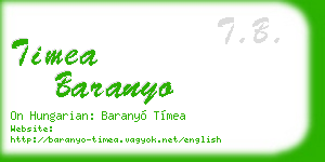 timea baranyo business card